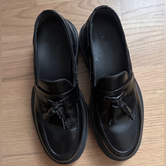 All Saints Black Loafers Size 41 - Picture 3 of 6